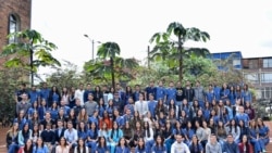 Promoción de Médicos de la Escuela de Medicina y Ciencias de la Salud de la Universidad del Rosario que se graduó anticipadamente. Foto: [Cortesía: Andrea Castro]