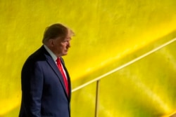 U.S. President Donald Trump arrives to address the 74th session of the United Nations General Assembly at U.N. headquarters, Sept. 24, 2019.