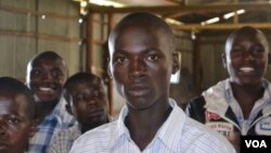 Former child soldiers begin reintegration process at Mutobo camp, Oct. 7, 2013. (Photo: Margaret Besheer for VOA) 