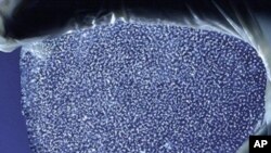 This cross section of an ice core from Antarctica tells scientists the history of the ancient atmosphere.
