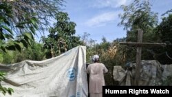 Maua E., 53, at her relocated home in Rift Valley. Maua went to a hospital for treatment two days after being gang raped but the health workers ridiculed her and delayed treatment.