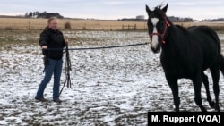 Former horse trainer assistant Kayla Lanning had to drive 85 miles (136 km) to deliver twins last year. They are now being treated by a specialist at yet another hospital, 76 miles (122 km) away, Nov. 10, 2018.