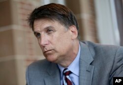 North Carolina Gov. Pat McCrory makes remarks during an interview at the Governor's mansion in Raleigh, North Carolina, April 12, 2016.