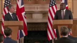 کنفرانس خبری آنتونی بلینکن، وزیر خارجه آمریکا و همتای بریتانیایی