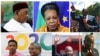 Quelques leaders qui ont joué un rôle dans la présidentielle de leur pays: (de g. à dr.) Mahamadou Ioussoufou (Niger), Catherine Pamba-Sanza (RCA), Lazarus Chakwera (Malawi), Danny Faure et Wavel Ramkalawan (Seychelles), Evariste Ndayishmiye (Burundi), Nana Akufo-Addo (Ghana).