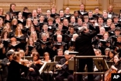 After almost 30 hours of rehearsal, the students and pros perform for a live audience at Carnegie Hall.