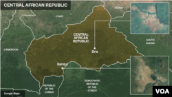 Map of the Central African Republic