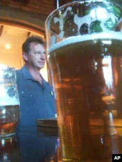 Van Der Merwe makes beer- such as Old Bull Bitter ale-from British hops
