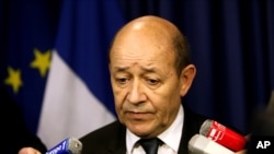 French Defense Minister Jean-Yves Le Drian