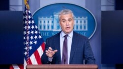 Jeff Zients, the White House's Covid-19 response czar, speaks during a press briefing on April 13, 2021, in Washington.