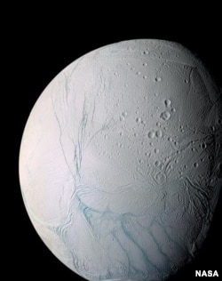 Enceladus, one of moons of Saturn, as seen by NASA's Cassini spacecraft. (Photo: NASA)