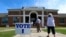 Voters arrive to cast their ballots during the Alabama Primary election at Huntingdon College in Montgomery, Ala., June 5, 2018. 
