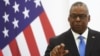 El secretario de Defensa de EE. UU., Lloyd Austin, habla durante una conferencia de prensa en Tbilisi, Georgia, el 18 de octubre de 2021.