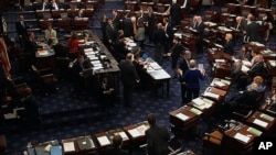 Para anggota Senat AS saat melakukan voting (foto: ilustrasi). 