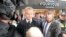 Geert Wilders is seen during a rare public appearance in Breda, Netherlands, March 2017. (M. van der Wolf/VOA)