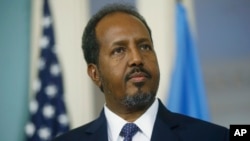 FILE - Somalia President Hassan Sheikh Mohamud