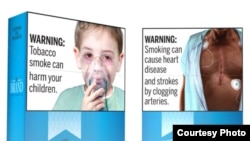 Smoking may harm children and cause heart disease. New cigarette warnings proposed by U.S. Food and Drug Adminsitration contain graphic images, 2019. (Photo Courtesy of FDA)