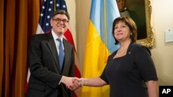 Джейкоб Лью і Наталія Яресько у Вашингтоні