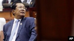 FILE - Cambodia's Prime Minister Hun Sen.