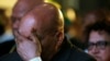 FILE - South Africa's President Jacob Zuma reacts during the official announcement of the munincipal election results at the result center in Pretoria, South Africa, Aug. 6, 2016. 