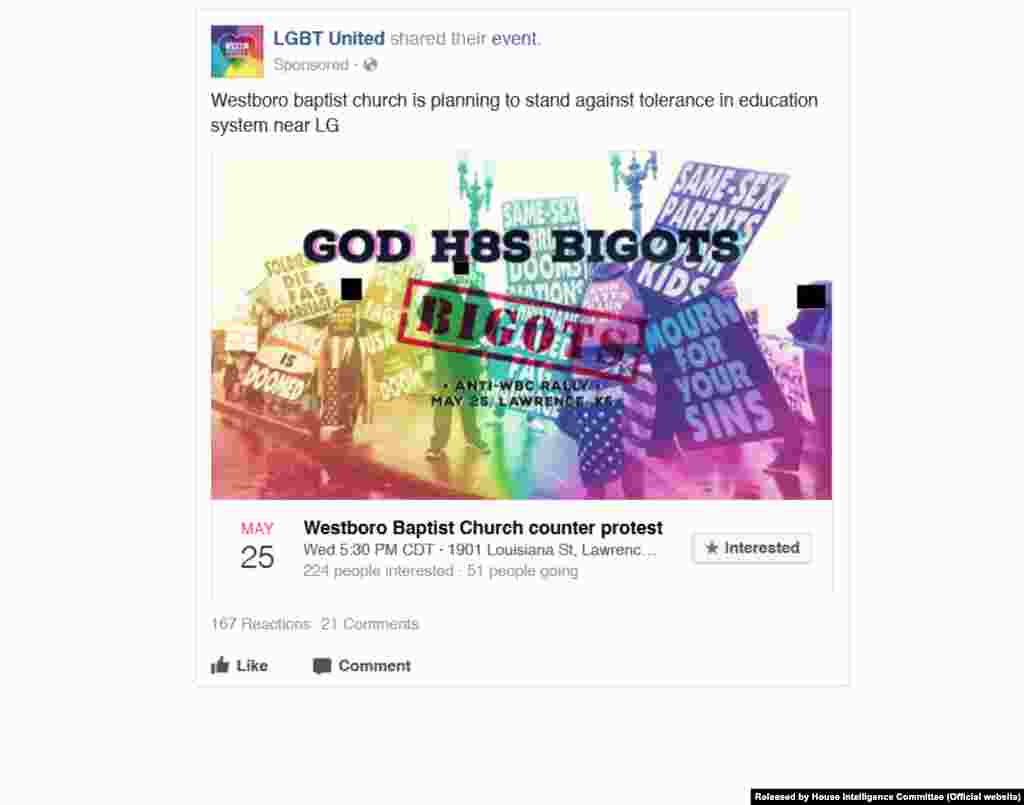 Facebook ad created on May 12, 2016; Targeted age: 14-65+; Targeted location: Kansas