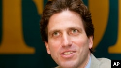 FILE - Paul Klebnikov, who was the editor of Forbes magazine's Russian edition, is seen speaking in Moscow, May 13, 2004.