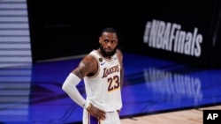 Nyota wa Lakers LeBron James katika fainali za NBA