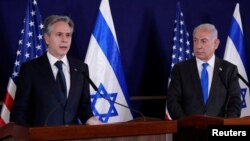د امریکا د بهرنیو چارو وزیر انتوني بلینکن د اسرائیل له صدراعظم بنیامین نتنیاهو سره په کتنه کې ژمنه وکړه چې متحده ایالات به تل د اسرائیل ملاتړ وکړي.