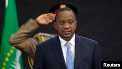 FILE - Kenya's president Uhuru Kenyatta.