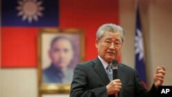 Taiwan's Premier Mao Chi-kuo speaks to the foreign media about Taiwan's interest in joining the Asian Infrastructure Investment Bank (AIIB) in Taipei, Taiwan.