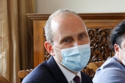 FILE - Hanscom Smith, the U.S. Consul General in Hong Kong and Macau, attends a meeting in Hong Kong, China, May 17, 2021.