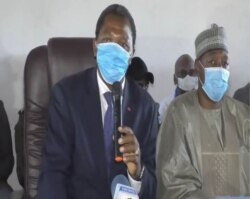 Paul Atanga Nji, Cameroon territorial administration minister, is seen in Maroua, Feb. 10, 2021. (Moki Edwin Kindzeka/VOA)