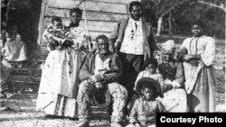 Several generations of a family are pictured on Smith's Plantation, South Carolina, ca. 1862. (photo courtesy of the Library of Congress)