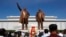 FILE - In this July 8, 2019, file photo, people visit Mansu Hill to pay tribute to the late leaders Kim Il Sung and Kim Jong Il on the occasion of the 25th anniversary of Kim Il Sung's death, in Pyongyang, North Korea.