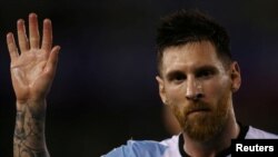 Lionel Messi jouant contre le Chili, le 23 mars 2017.