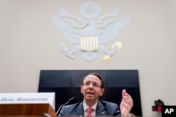 Deputy Attorney General Rod Rosenstein speaks before a House Committee on the Judiciary oversight hearing on Capitol Hill, Dec. 13, 2017.