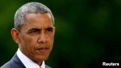 Tổng thống Obama phát biểu về tình hình Iraq tại vườn Hồng Tòa Bạch Ốc.