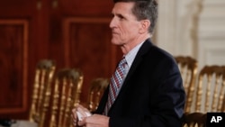 L'ancien conseiller à la sécurité nationale de Donald Trump Michael Flynn à la Maison Blanche, le 10 février 2017.