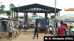 Border check point at Kiossi is seen, June 5, 2018, after Cameroon and Equatorial Guinea reopened six months after it was sealed to stop the movement of armed groups that fought to overthrow President Teodoro Obiang Nguema.