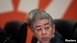 ফাইল- লিমায় অ্যাপেক শীর্ষ বৈঠকের সময়ে জাপানের পররাষ্ট্রমন্ত্রী তাকেশি ইওয়াইয়া, পেরু, নভেম্বর ১৪,২০২৪। 