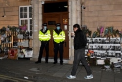 Kyaw Zwar Minn, the Myanmar ambassador, walks outside the Myanmar Embassy in London, April 7, 2021.