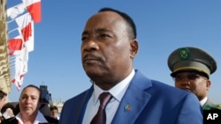 FILE - Niger President Issoufou Mahamadou, Nov. 12, 2015. 