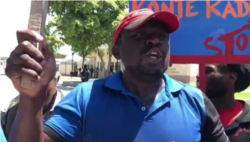 An anti-US protest leader says America has no right to interfere in Haiti’s politics. (Matiado Vilme/VOA Creole)