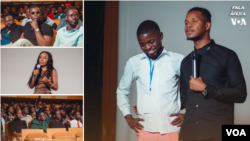 Mosaico de fotos com o organizador Mityano Francisco e participantes da 9ª edição do Encontro Visionários, 1º de Fevereiro de 2025.