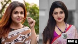 অভিনেত্রী ও নির্মাতা মেহের আফরোজ শাওন এবং অভিনেত্রী সোহানা সাবা