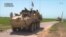 US Armored Vehicles Patrol Turkish-Syria Border