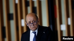 ARCHIVO - Canciller de Francia, Jean-Yves Le Drian en el Palacio de Itamaraty, Brasilia, Brasil, el 29 de julio de 2019. Reuters/Adriano Machado.