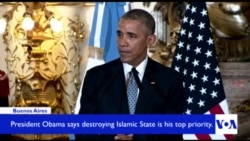 Obama Vows Top Priority is Defeating Islamic State