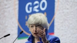 U.S. Treasury Secretary Janet Yellen speaks during a press conference at a G20 Economy, Finance ministers and Central Bank governors' meeting in Venice, Italy, July 11, 2021.