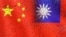 FILE - Chinese and Taiwanese flags are seen through broken glass in this illustration photo taken April 11, 2023.